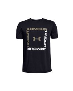 Koszulka termoaktywna dziecięca Under Armour Box Logo czarna