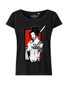 Koszulka T-shirt damska Voyovnik Geisha Sword - czarna