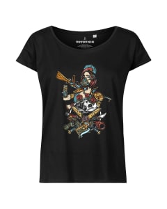 Koszulka T-shirt damska Voyovnik Sniper Of Apocalypse & Roses - czarna 