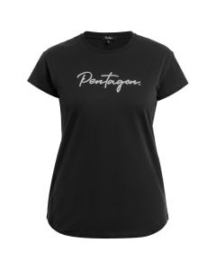 Koszulka T-shirt damska Pentagon Calligraphy - Black