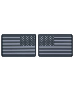 Emblemat PVC Helikon Flaga USA - 2szt. - szary