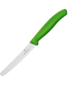 Nóż kuchenny Victorinox Green - ząbkowany z zaokrąglonym czubkiem