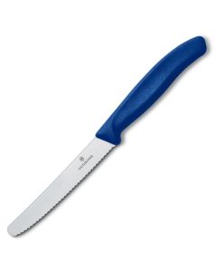 Nóż kuchenny Victorinox Blue - ząbkowany z zaokrąglonym czubkiem