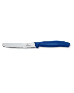 Nóż kuchenny Victorinox Blue - ząbkowany z zaokrąglonym czubkiem