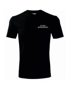 Koszulka T-shirt Maxtex "Klasa mundurowa" - czarna