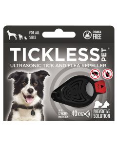 Ultradźwiękowy odstraszacz kleszczy TickLess Pet - dla zwierząt - Black