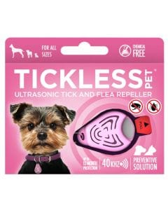 Ultradźwiękowy odstraszacz kleszczy TickLess Pet - dla zwierząt - Pink