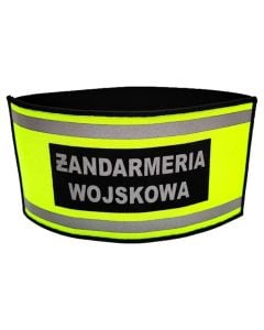 Світловідбиваюча нарукавна пов'язка "Żandarmeria Wojskowa"- з гумовим стягувачем