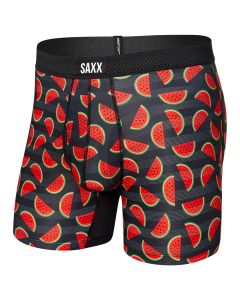 Bokserki SAXX Droptemp Hot Shot Boxer Brief Fly - Watermelon/Black