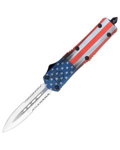Nóż sprężynowy CobraTec Medium FS-3 OTF Cerakote - American Flag