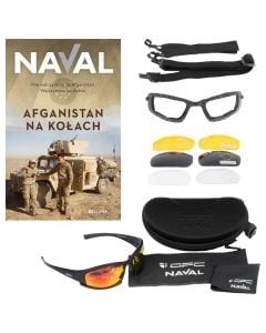 Okulary ochronne OPC Outdoor Extreme Naval Set + książka "Afganistan na kołach" - zestaw