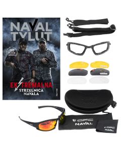 Okulary ochronne OPC Outdoor Extreme Naval Set + książka "Ekstremalna Strzelnica Navala" - zestaw