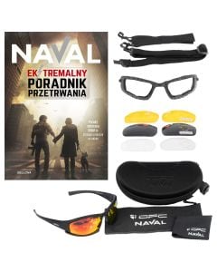 Okulary ochronne OPC Outdoor Extreme Naval Set + książka "Ekstremalny Poradnik Przetrwania" - zestaw