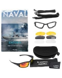 Okulary ochronne OPC Outdoor Extreme Naval Set + książka "Zatoka. GROM na wodach Zatoki Perskiej" - zestaw
