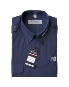 Жіноча поліцейська сорочка з довгим рукавом - Темно-синя