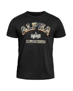 Koszulka T-shirt Alpha Industries College Camo - Black