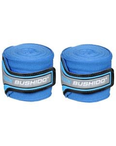 Bandaże bokserskie DBX Bushido elastyczne 4 m - Niebieskie 