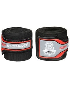 Bandaże bokserskie DBX Bushido elastyczne 4 m - Czarne