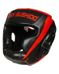 Kask bokserski DBX Bushido treningowy/sparingowy - Czarny/Czerwony 