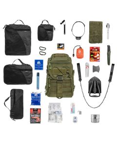 Plecak ewakuacyjny Badger Outdoor Sarge 30 l Olive - z wyposażeniem