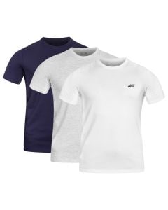 Футболка T-shirt 4F M1154 Білий/Сірий/Тено-синій - 3 шт.