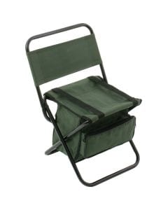 Розкладне туристичне крісло Mikado зі спинкою та сумкою - Зелене