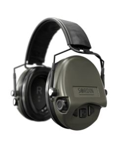 Ochronniki słuchu aktywne Sordin Supreme MIL AUX SFA - Green