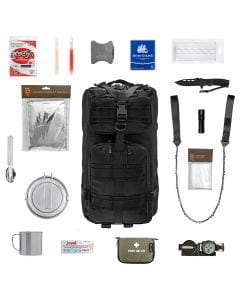 Евакуаційний рюкзак Badger Outdoor Recon 40 л Black Medium - зі спорядженням