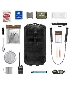 Евакуаційний рюкзак Badger Outdoor Recon 40 л Black Large - зі спорядженням
