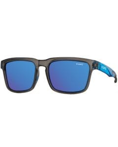 Okulary przeciwsłoneczne OPC Lifestyle California Black Matt Blue Revo z polaryzacją