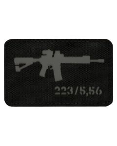 Naszywka M-Tac AR-15 223/5,56 Laser Cut - Black/Grey