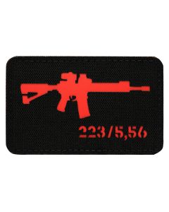 Naszywka M-Tac AR-15 223/5,56 Laser Cut - Black/Red