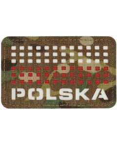 Naszywka M-Tac Flaga Polska Laser Cut - Multicam White/Red 