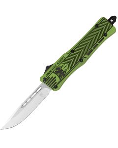 Nóż sprężynowy CobraTec OTF Medium Zombie Green and Graphite Black
