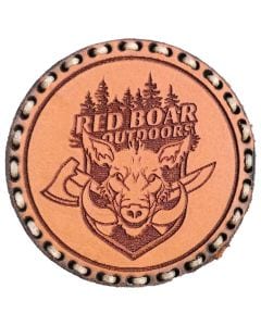 Naszywka skórzana Tigerwood - Red Boar Outdoors - Light Brown