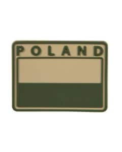 Emblemat velcro Helikon flaga Polska PVC gaszona Khaki