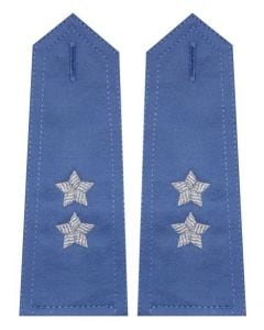 Pagony niebieskie do koszuli Służby Więziennej - podporucznik - haft
