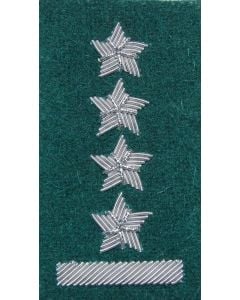 Stopień na beret WP (zielony / haft bajorkiem) - kapitan