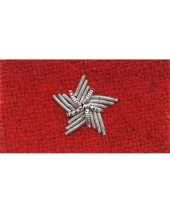 Військове звання на берет Війська Польського багряний / вишивка канителлю – хорунжий