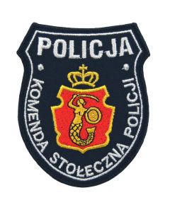 Emblemat naramienny "Komenda Stołeczna Policji" - z rzepem