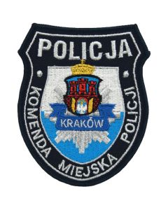 Emblemat naramienny "Komenda Miejska Policji, Kraków" - z rzepem