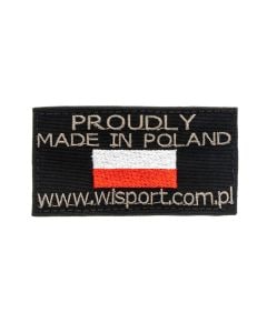 Naszywka Wisport "Proudly Made in Poland" Black