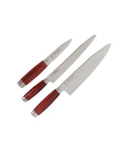 Zestaw 3 noży kuchennych Mora - red 