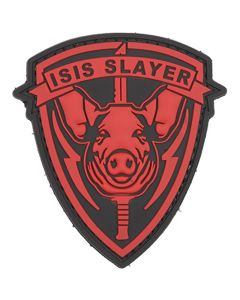 Naszywka 3D GFC Tactical ISIS Pig - Czerwona