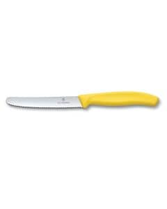 Nóż kuchenny Victorinox Yellow - ząbkowany z zaokrąglonym czubkiem