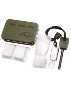 Zestaw survivalowy do rozpalania ognia Mil-Tec - Fire Steel Set Olive