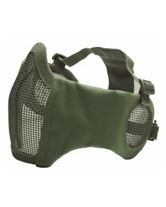 Maska ochronna typu stalker ASG Lower Half Metal z ochraniaczami uszu - olive