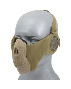 Maska ochronna CS Skull Face z ochraniaczami uszu - coyote