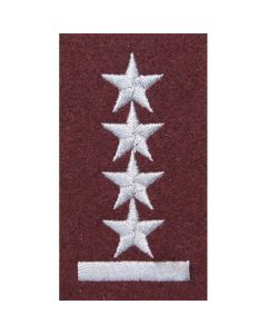Військове звання на берет Війська Польського (бордовий / вишивка) – капітан