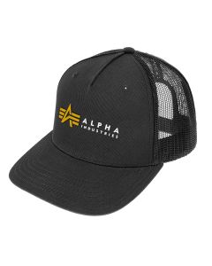 Czapka z daszkiem Alpha Industries Label Trucker Cap - Black